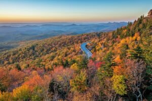 Blue Ridge Parkway overlook in Western North Carolina