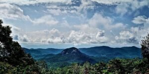 Scenic overlook along the Blue Ridge Parkway near Mars Hill NC