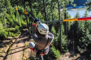 best time to visit Broken Bow Oklahoma zipline forest adventure