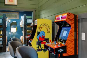 kids arcade game room large group cabin Broken Bow Pine Reserve