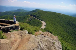 Hiking near Mars Hill NC in May along the Blue Ridge Parkway