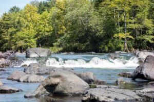 swimming holes near Broken Bow OK - Mountain Fork River at Beavers Bend State Park