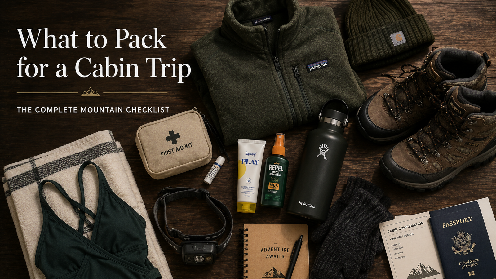 what to pack for a cabin trip complete mountain checklist packing essentials